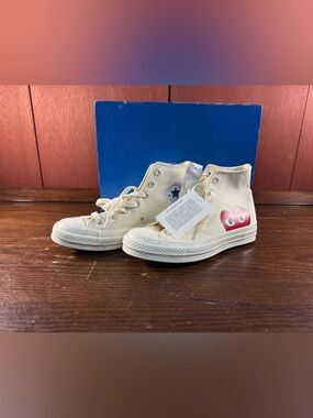 Converse x CDG PLAY Chuck 70 High Milk White 150205C Women’s Size 8/Men’s Sz 6